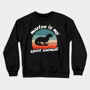 My spirit animal marten saying retro wild animal Crewneck Sweatshirt